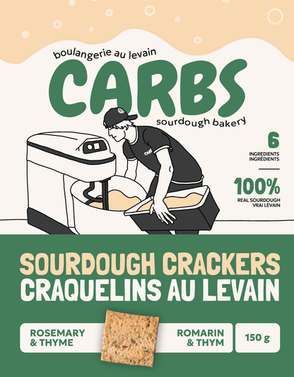 Carbs Sourdough Bakery Rosemary & Thyme Packaging Canada