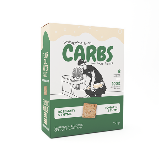 Craquelins au levain (Romarin & Thym) - 150 g