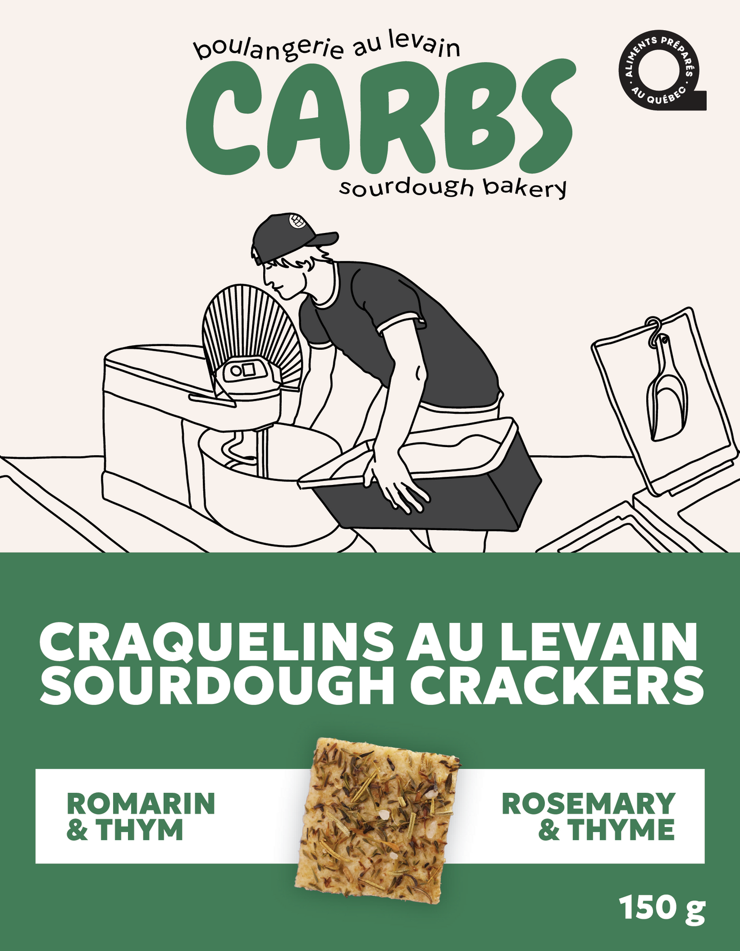 CAISSE DE CRACKERS AU LEVAIN (12 x 150g)