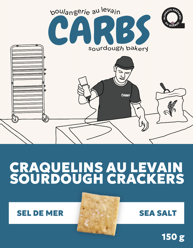 Sourdough Crackers (Sea Salt)/Craquelins au levain (Sel de mer) - 150g