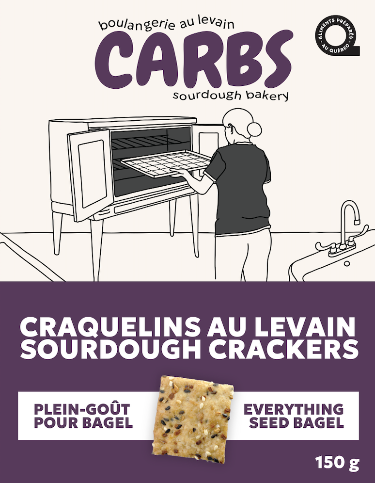 Sourdough Crackers (Everything Seed Bagel)/Craquelins au levain (Plein-goût pour bagel) - 150g